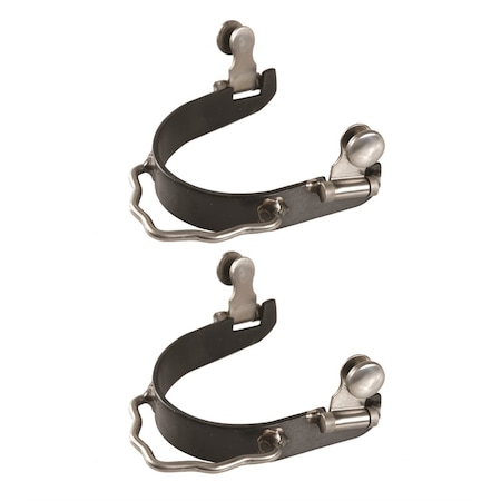 Jacks Imports Black Steel Bumper Spurs 1251-NRW